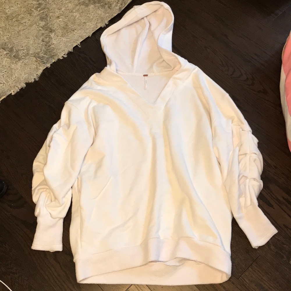 Free People White terri sweatshirt dress